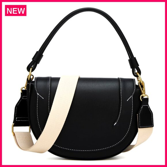 Handbags - Slouchy PU Leather Hobo Tote Crossbody Shoulder Bag Purse